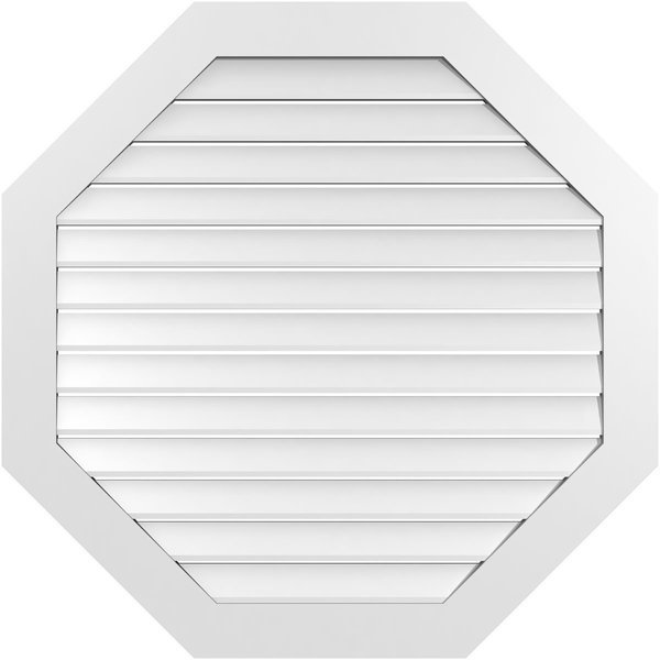 Octagonal Surface Mount PVC Gable Vent: Functional, w/ 3-1/2